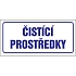 Značka Čisticí prostředky, samolepicí fólie, 100 × 210 mm